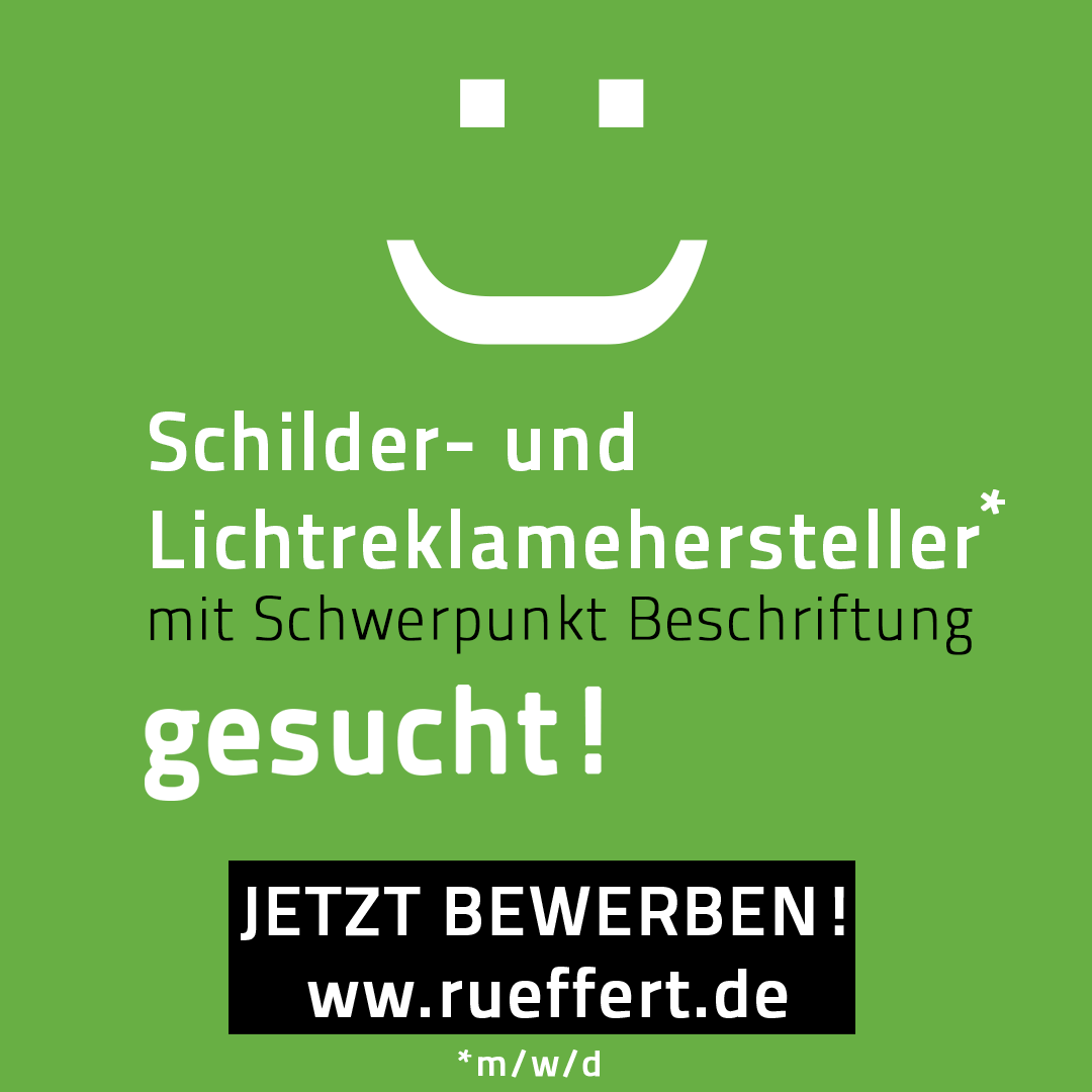 Schilder- und Lichtreklamersteller für die Beschriftung gesucht
